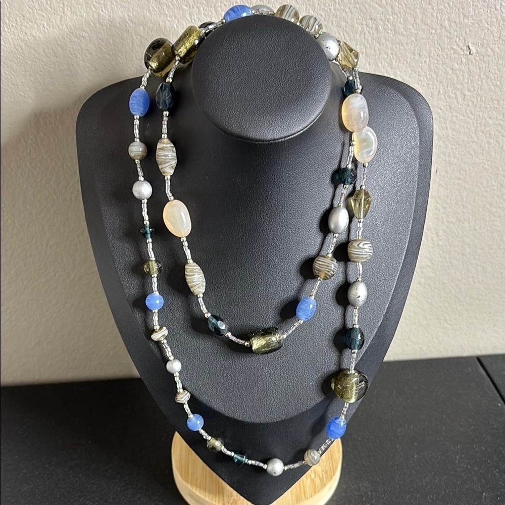 Premier Designs Long Glass Beaded Boho Necklace
